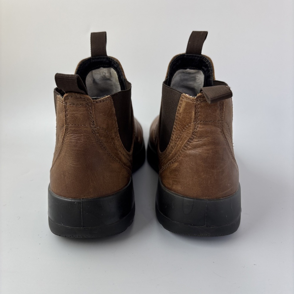 Naot Ankle Boot Brown Leather Chelsea Flint Slip On Pull Tabs Comfort - Picture 5 of 12